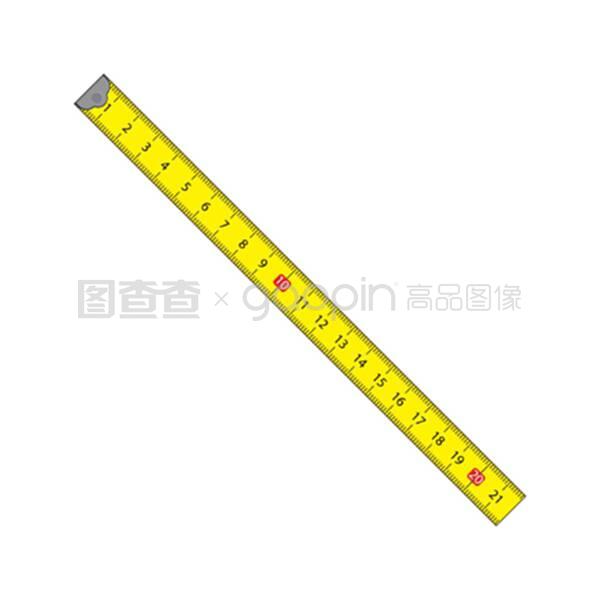 卡通測(cè)量帶隔離在白色背景上